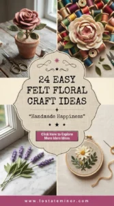 24 Easy Felt Floral Craft Ideas